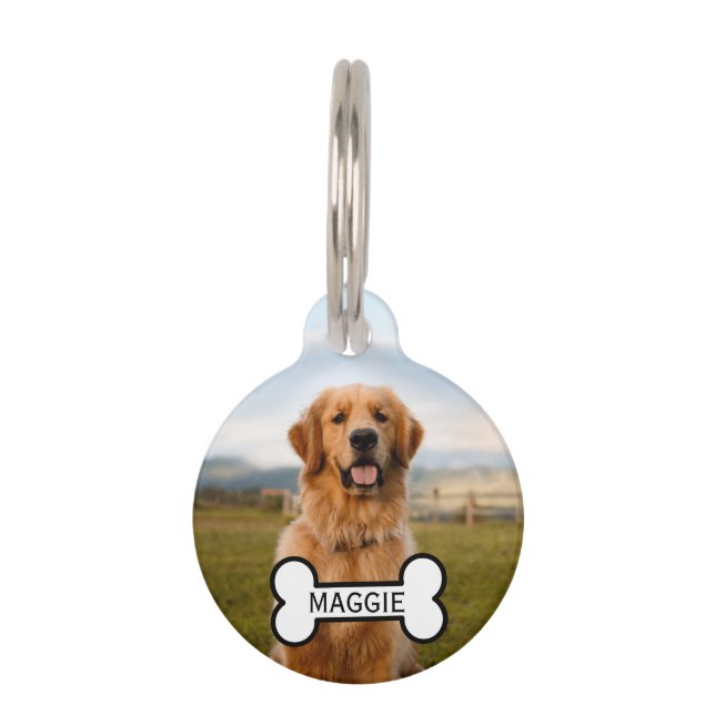 Personalised Custom Photo And Text Pet ID Tag (Front)