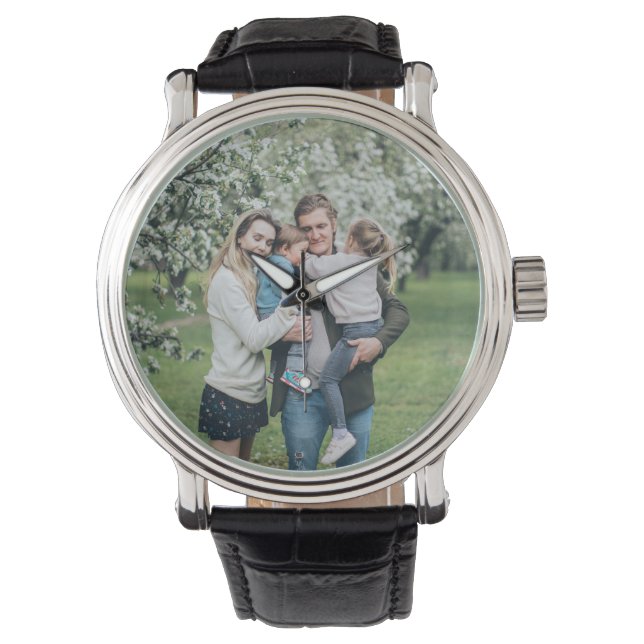 Personalised Custom Photo Best Dad Ever Watch (Front)