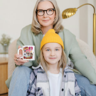 Personalised Custom Photo Bootleg I love Grandkids Two-Tone Coffee Mug