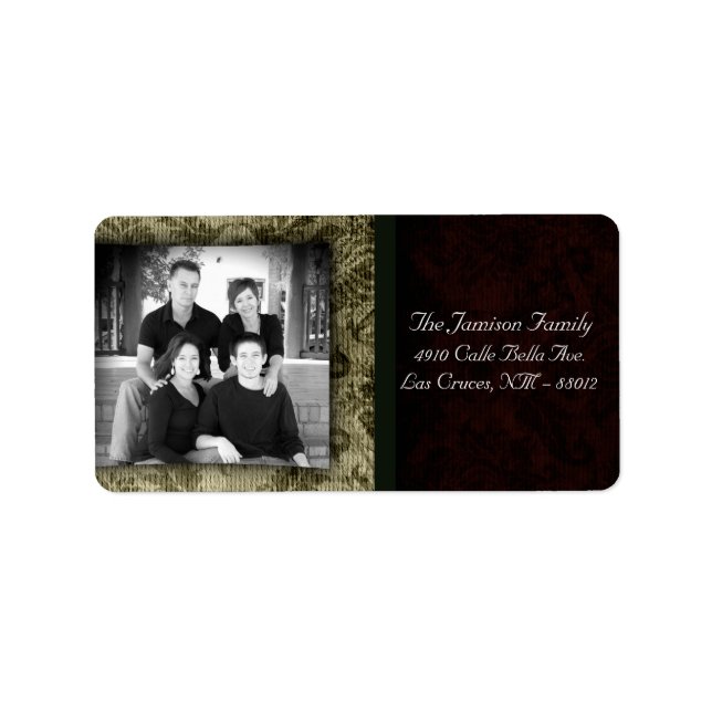 Personalised Custom Photo Christmas Mailing Label (Front)