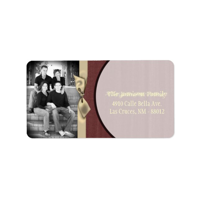 Personalised Custom Photo Christmas Mailing Label (Front)