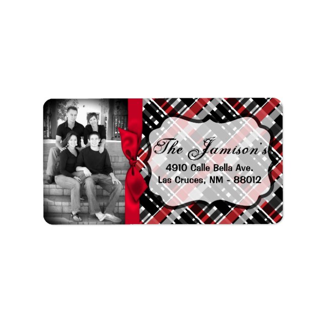 Personalised Custom Photo Christmas Mailing Label (Front)