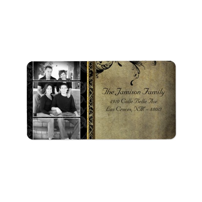 Personalised Custom Photo Christmas Mailing Label (Front)