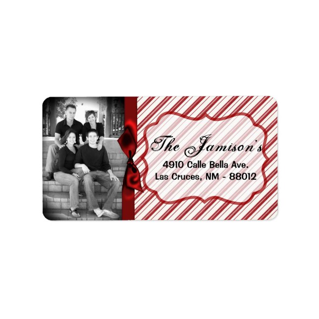 Personalised Custom Photo Christmas Mailing Label (Front)