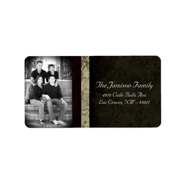 Personalised Custom Photo Christmas Mailing Label (Front)