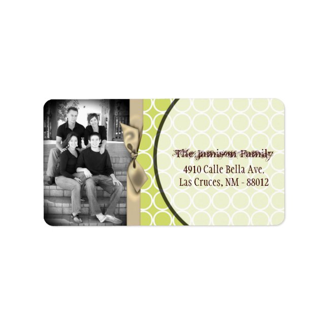 Personalised Custom Photo Circle Mailing Label (Front)