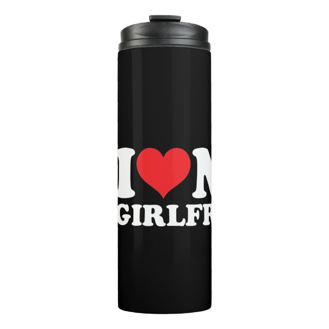 Personalised Custom Photo I Love My Girlfriend Thermal Tumbler (Front)