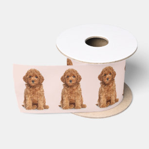 Personalised Custom photo image blush pink Satin Ribbon
