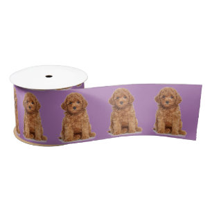 Personalised Custom photo image Lavender lilac Satin Ribbon