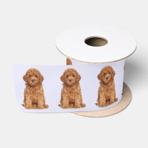Personalised Custom photo image light lavender Satin Ribbon