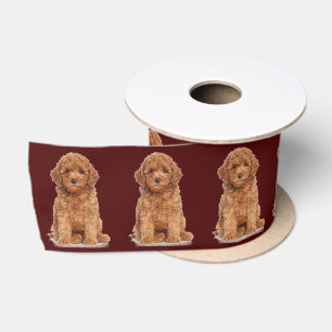 Personalised Custom photo image oxblood wine Satin Ribbon