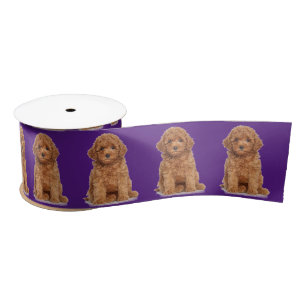 Personalised Custom photo image picture purple Satin Ribbon
