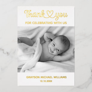 Personalised Custom Photo Newborn Baby Thank You