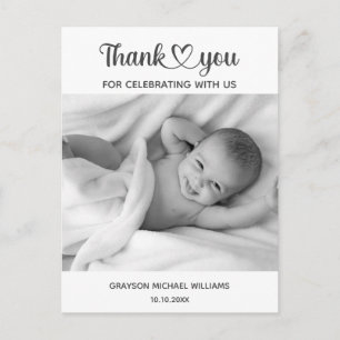 Personalised Custom Photo Newborn Baby Thank You Postcard