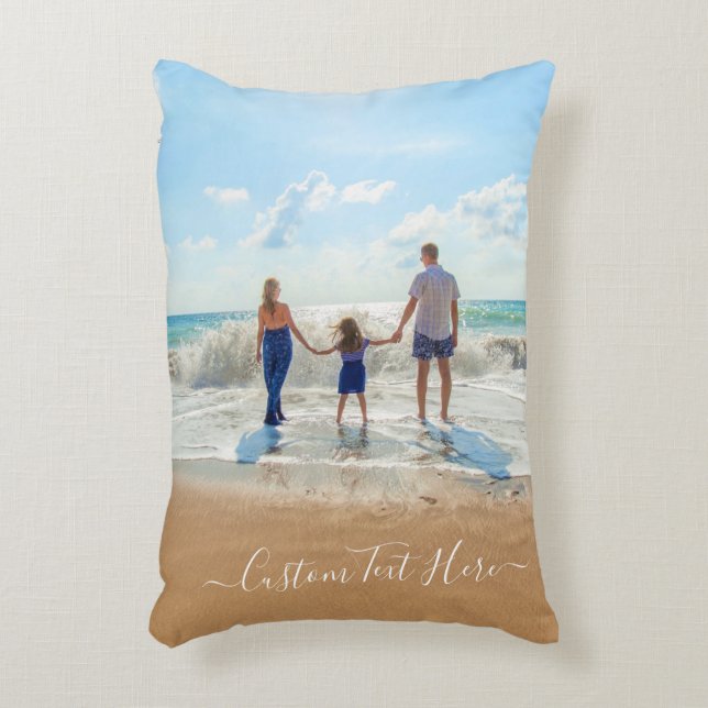 Personalised Custom Photo Pillow with Text (Front(Vertical))