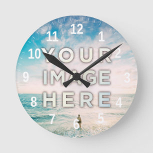 Personalised Custom Photo Round Clock