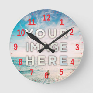 Personalised Custom Photo Round Clock