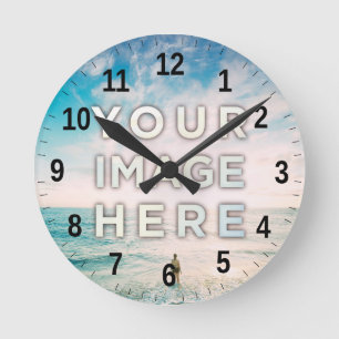 Personalised Custom Photo Round Clock