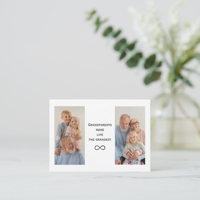 Personalised Custom Photo & Text Grandparents Card (Standing Front)