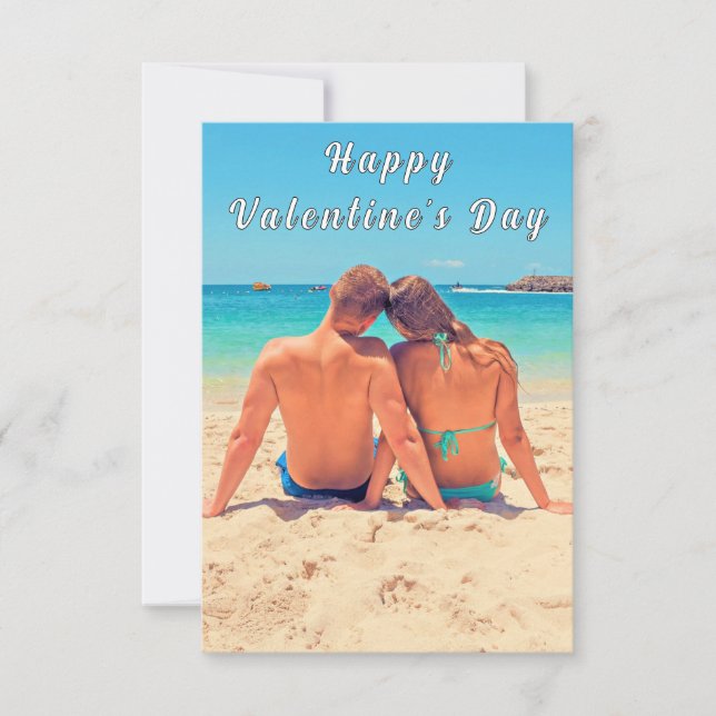 Personalised Custom Photo Valentine's Day Card (Front)
