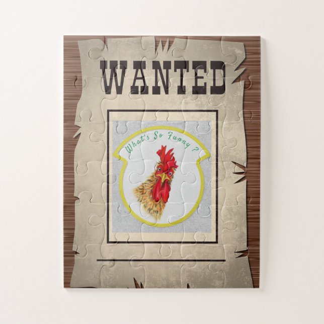 Personalised Custom Photo Wanted Puzzle Funny (Vertical)