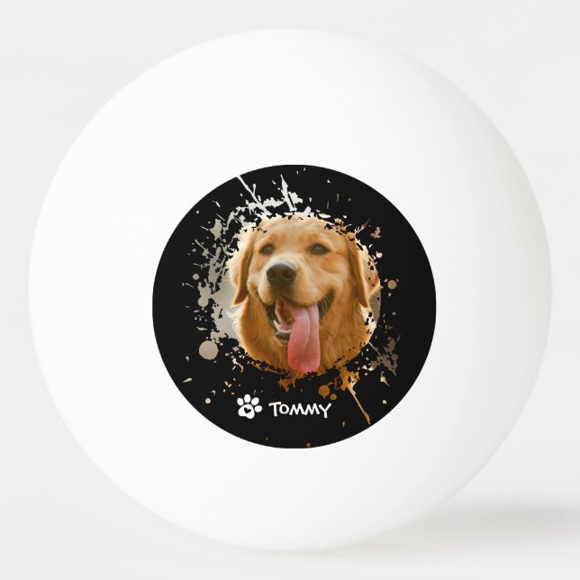 Personalised Custom Photo with Name   Ping Pong Ball (Front)