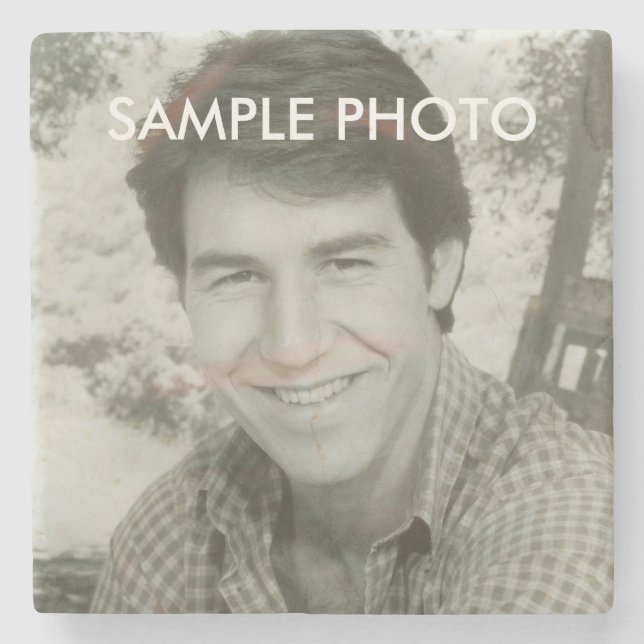 Personalised Custom Picture Square Stone Coaster (Front)