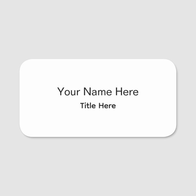 Personalised Custom Professional Employee Name Tag (Front)