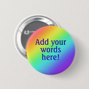 Personalised Custom Rainbow Button