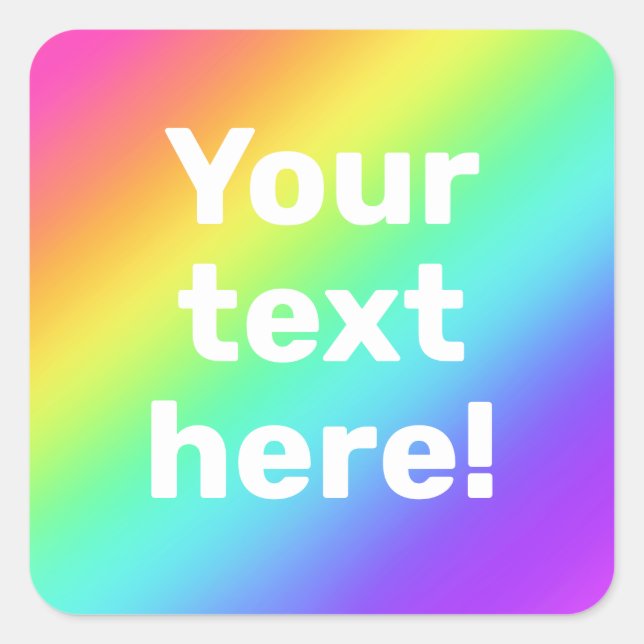 Personalised Custom Rainbow Sticker (Front)