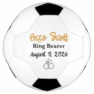 Personalised Custom Ring Bearer, Proposal Gift Soccer Ball