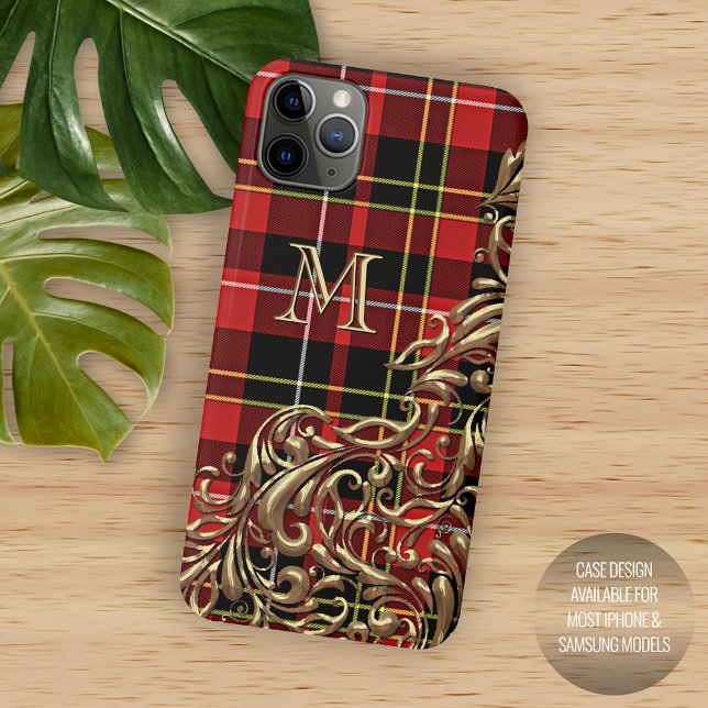 Personalised Custom Scottish Tartan Checks Pattern iPhone Case (Creator Uploaded)