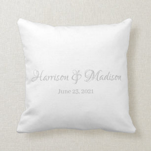 Personalised Custom Script Couple Name Wedding Cushion