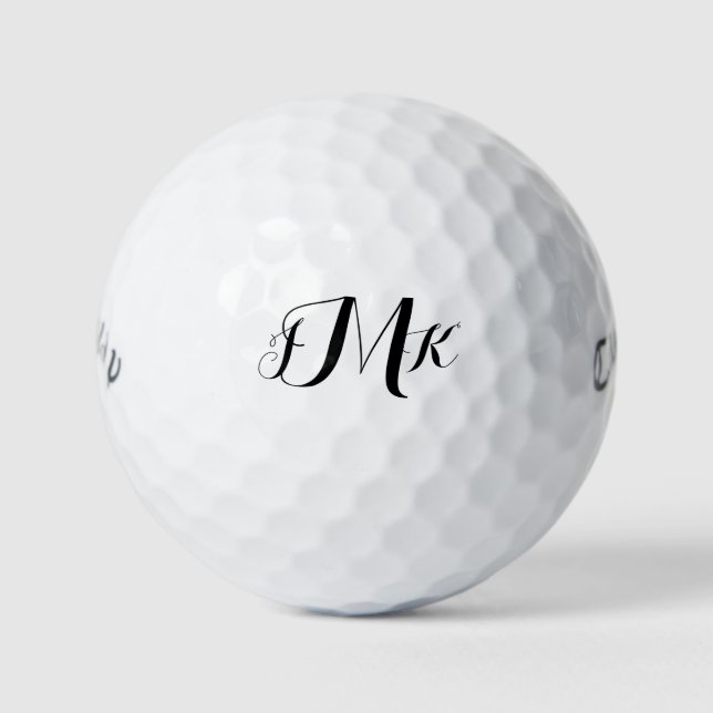Personalised Custom Script Monogram Golf Balls (Front)
