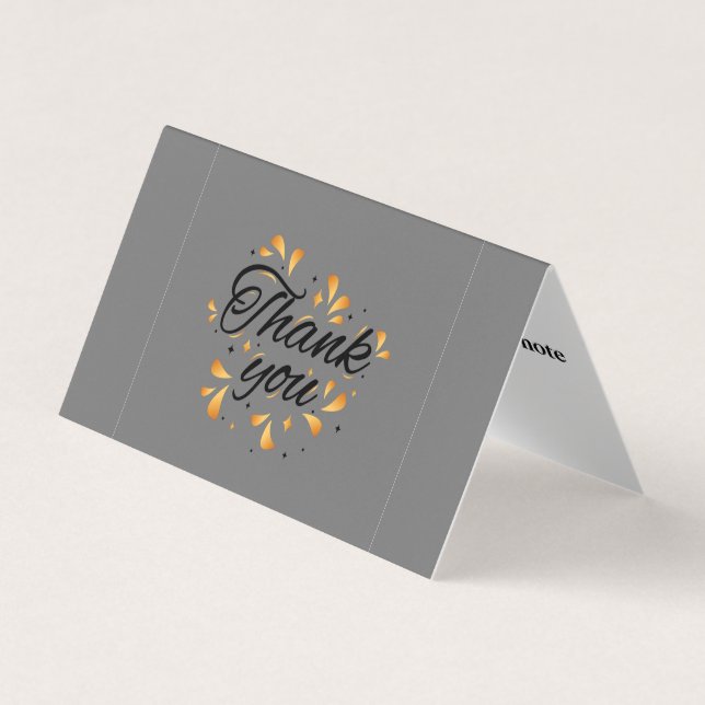 Personalised Custom Simple Thank You Business Card (Front)