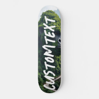 Personalised custom skateboard gorilla road trees