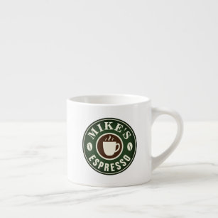 Personalised custom small vintage espresso cup mug