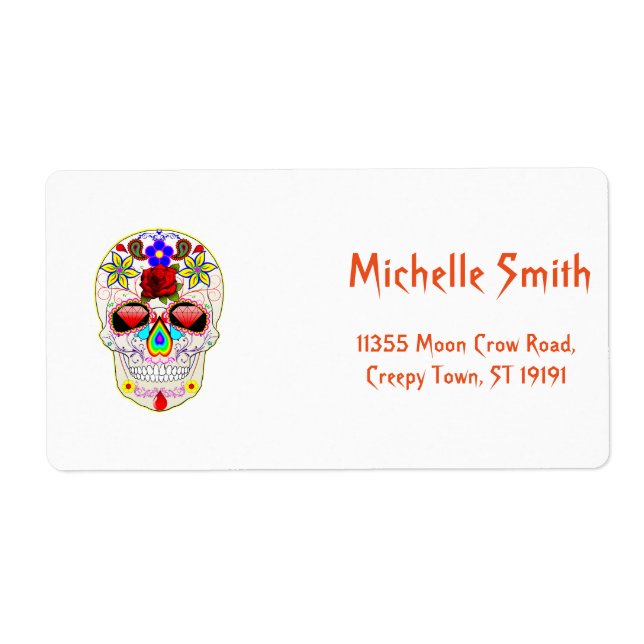 Personalised Custom Sugar Skull Halloween (Front)