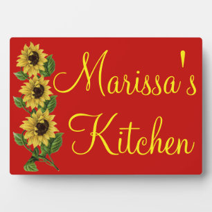 Personalised Custom Sunflower Kitchen Plaque
