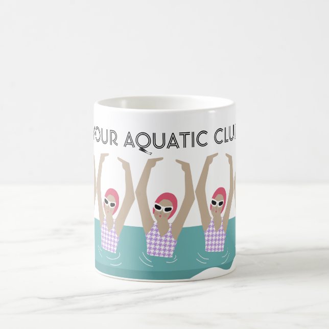Personalised Custom Swimmers Aquatic Club  Coffee Mug (Center)