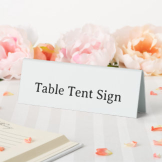 Personalised Custom Table Tent Sign, Size: 6" x 2"