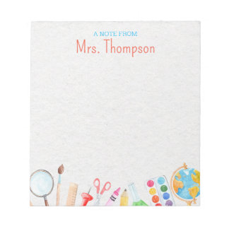 Personalised Custom Teacher's Notepad