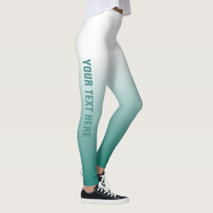 Personalised Custom Template Teal Make It Yourself Leggings