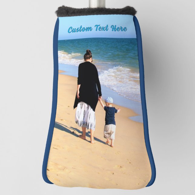 Personalised Custom Text and Photo Golf Head Cover (Rotate 90)