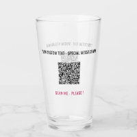 Personalised Custom Text and QR Code Glass