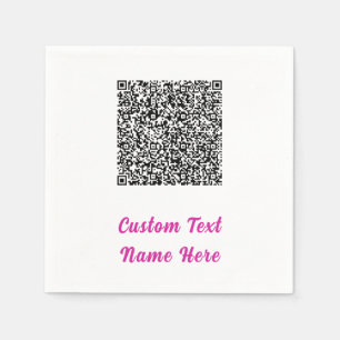 Personalised Custom Text and QR Code Napkins