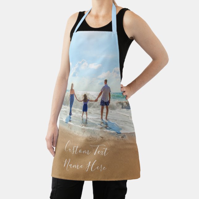 Personalised Custom Text and Your Photo Apron (Insitu)