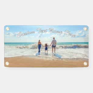 Personalised Custom Text and Your Photo Banner