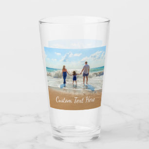 Personalised Custom Text and Your Photo Glass