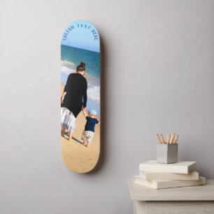Personalised Custom Text and Your Photo Skateboard